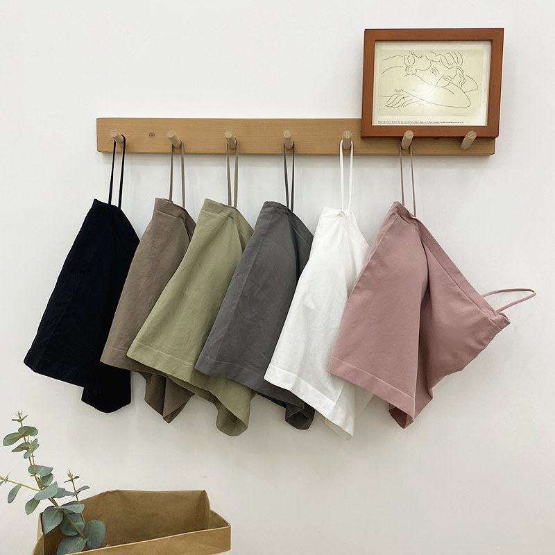 美背吊带背心女内衣带胸垫上衣防走光打底抹胸一体式文胸聚拢裹胸