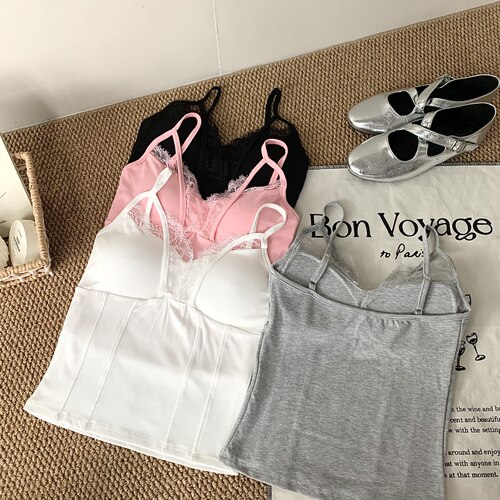 蕾丝小吊带背心女夏季泰式纯欲
