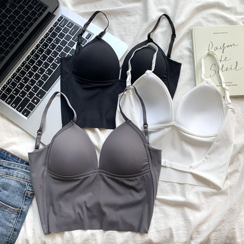 露背吊带文胸裹胸美背上衣