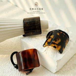 饰发圈 高级琥珀色发绳高马尾盘发亚克力莱丽克森L.Erickson简约装