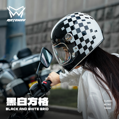 Motoway全盔四季超轻摩托车头盔