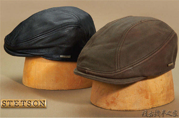 美国代购 正品Stetson 摩托车骑士真皮高尔夫帽 男款哈雷鸭舌帽子|ruв категории Аксессуары, шляпа - от Buy2taobao.com для оказания профессиональной услуги покупки агента Taobao