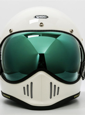 台湾进口 zero bell moto3复古摩托车头盔镜片挡风玻璃面罩