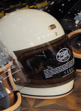 台湾海鸟penguin乐高帽头盔摩托车安全复古全盔headmaster镜片