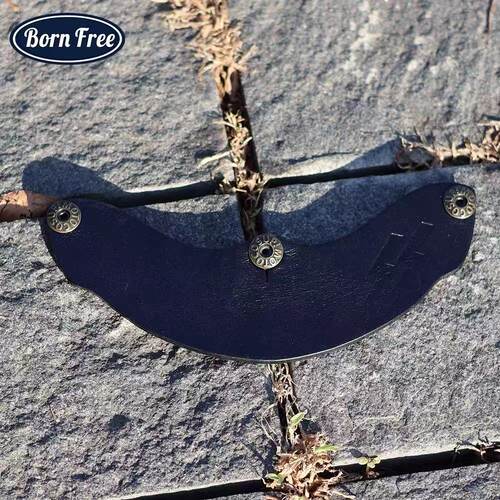 penguin头盔帽檐feture复古真皮遮阳gallop防晒3/4半盔三扣式帽沿