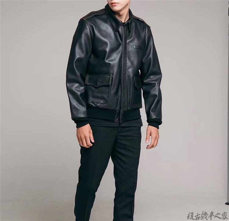 男装哈雷真皮夹克真皮皮衣