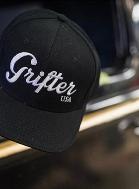 美国制造grifter哈雷骑士纯棉帆布帽子刺绣黑灰色司机棒球帽
