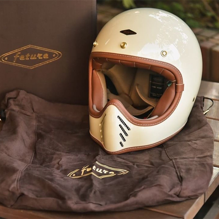 feture山车盔摩托车四季复古头盔