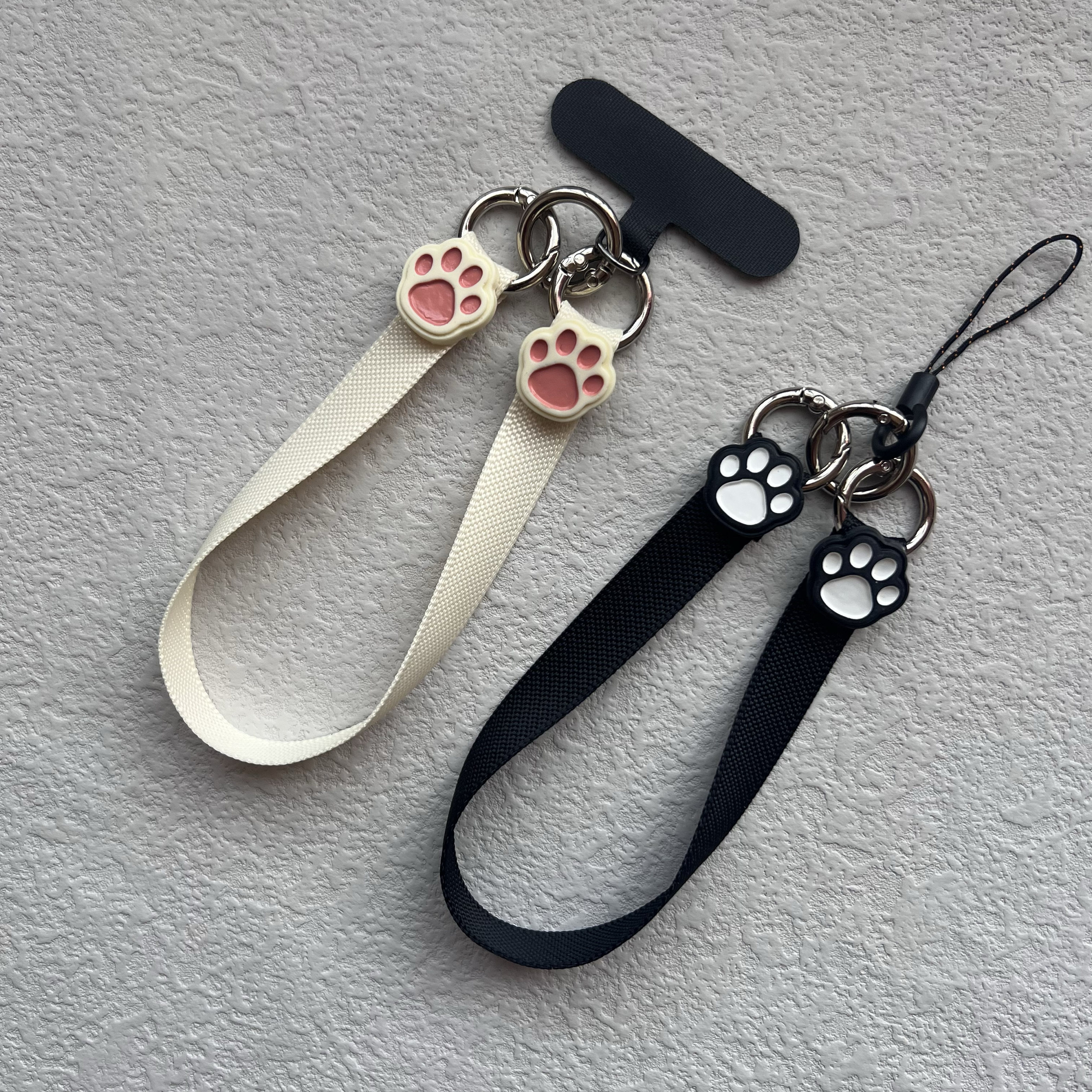 新款创意三钩双面少女心可爱猫爪手机壳垫片手腕绳百搭结实耐用潮