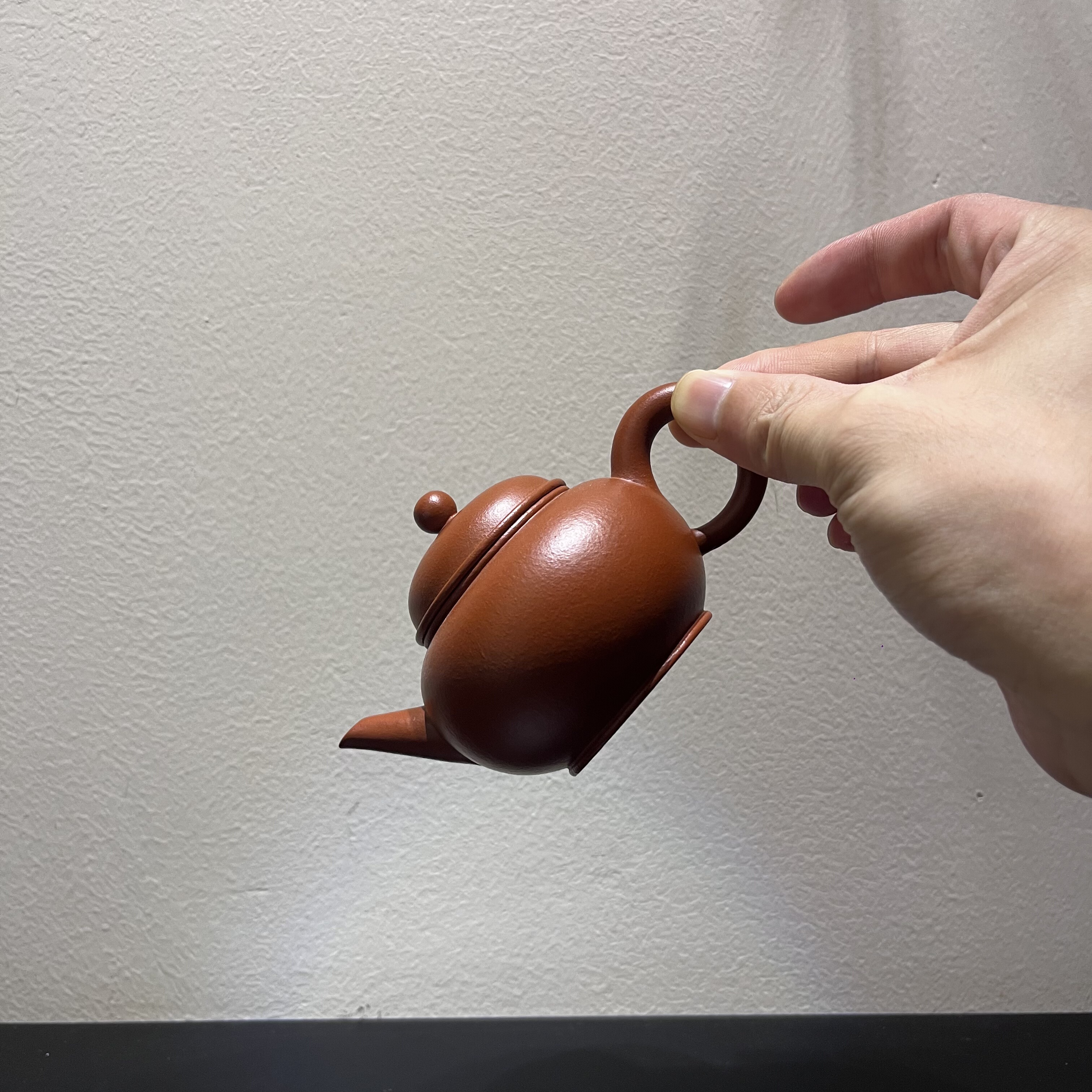 水平壶·朱泥 林嬿制潮州手拉壶传统工夫茶具文人茶器