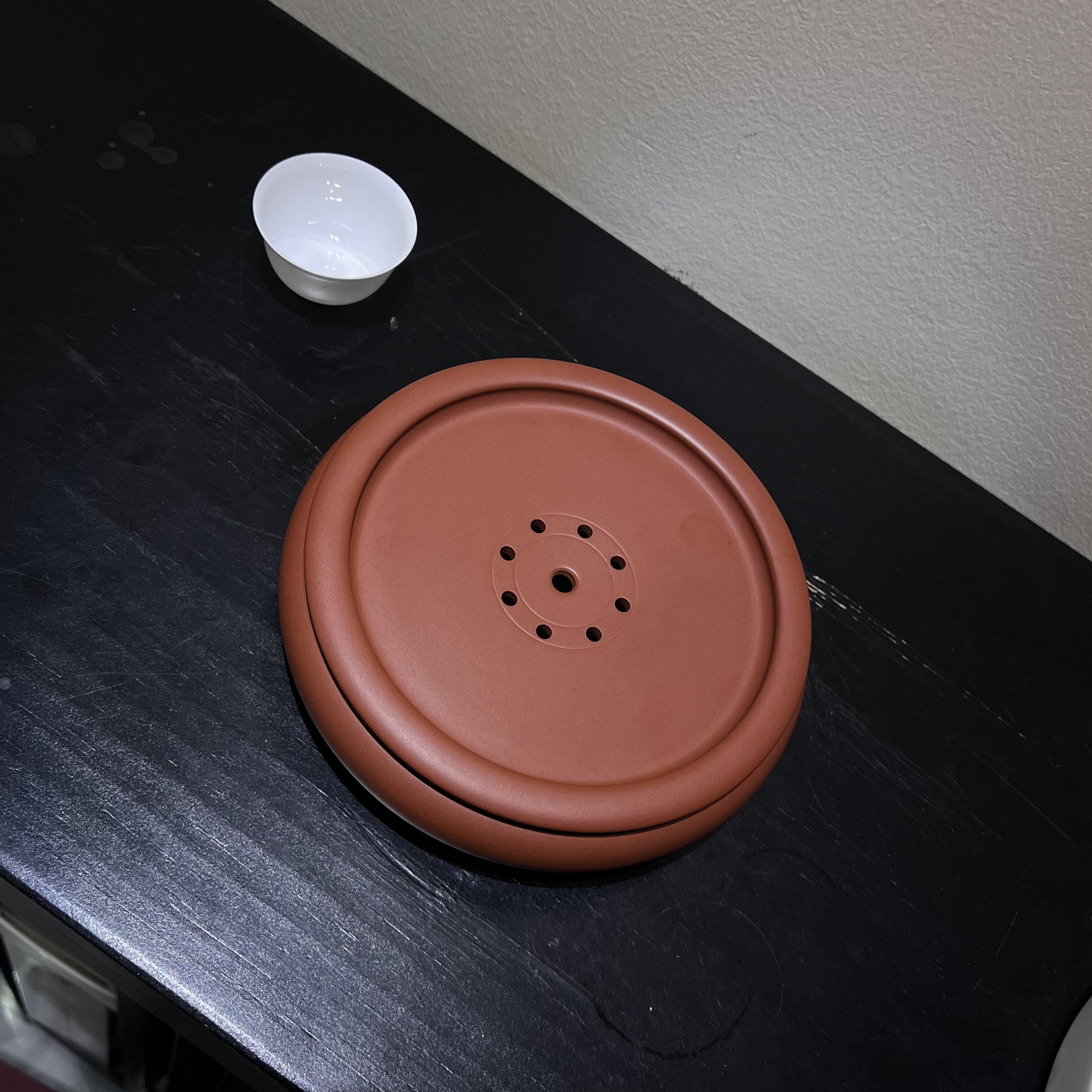 6寸茶船·邱桂彪制 干泡台杯托壶承潮州工夫茶器文人茶具
