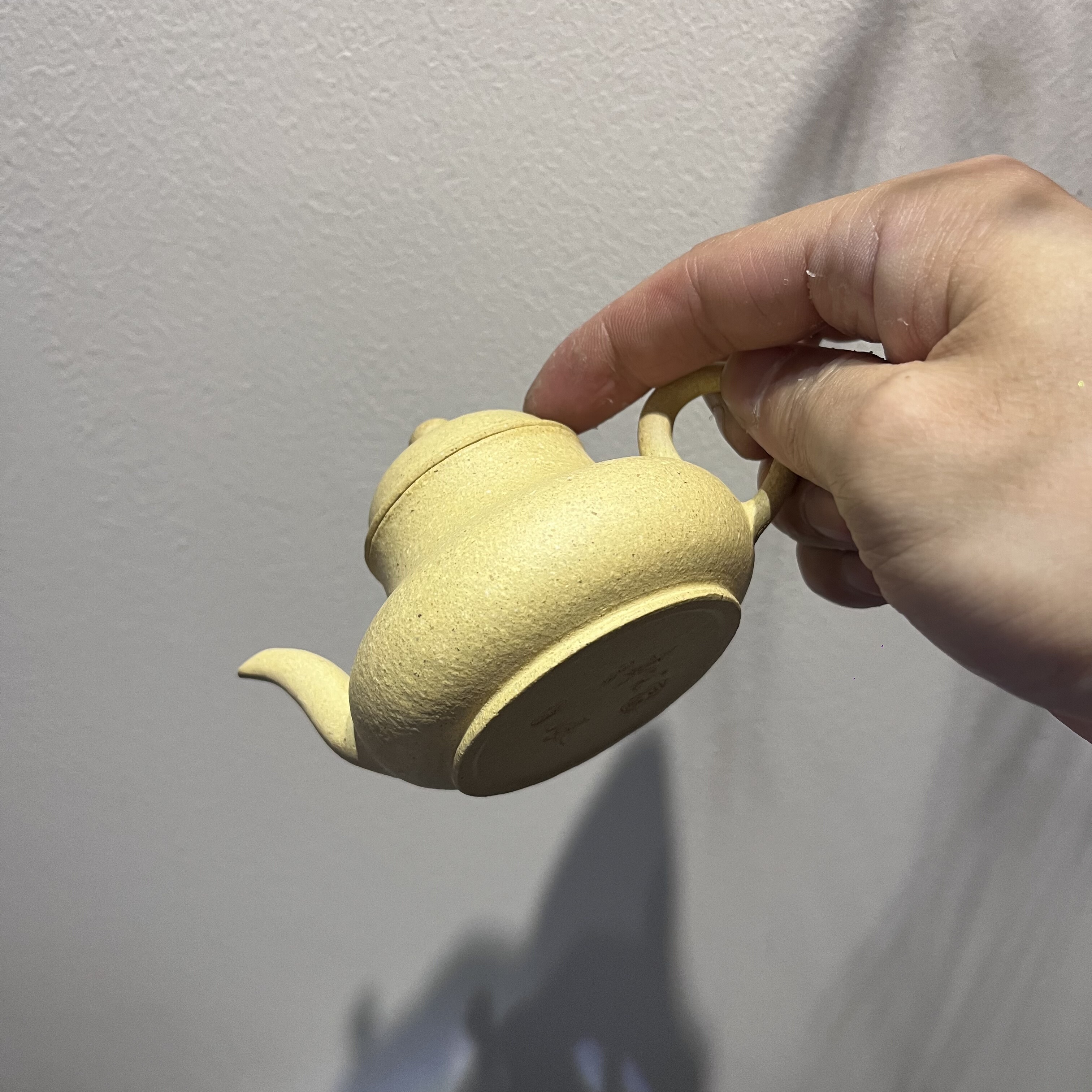 无双君德壶·本山绿泥 三孔陈继湘摹古潮州手拉壶文人工夫茶器