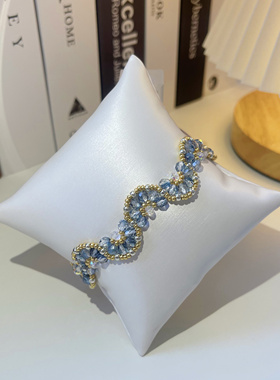 SL001•小众设计气质扇形时尚串珠手链（材料包&成品）