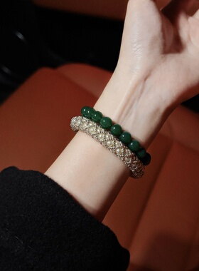 SL022材料包•中式优雅施家珍珠串珠手镯纯手工手镯材料包