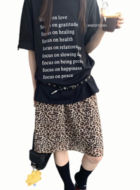 韩标超松弛宽松糯感字母印花圆领套头短袖T恤MJ66325#