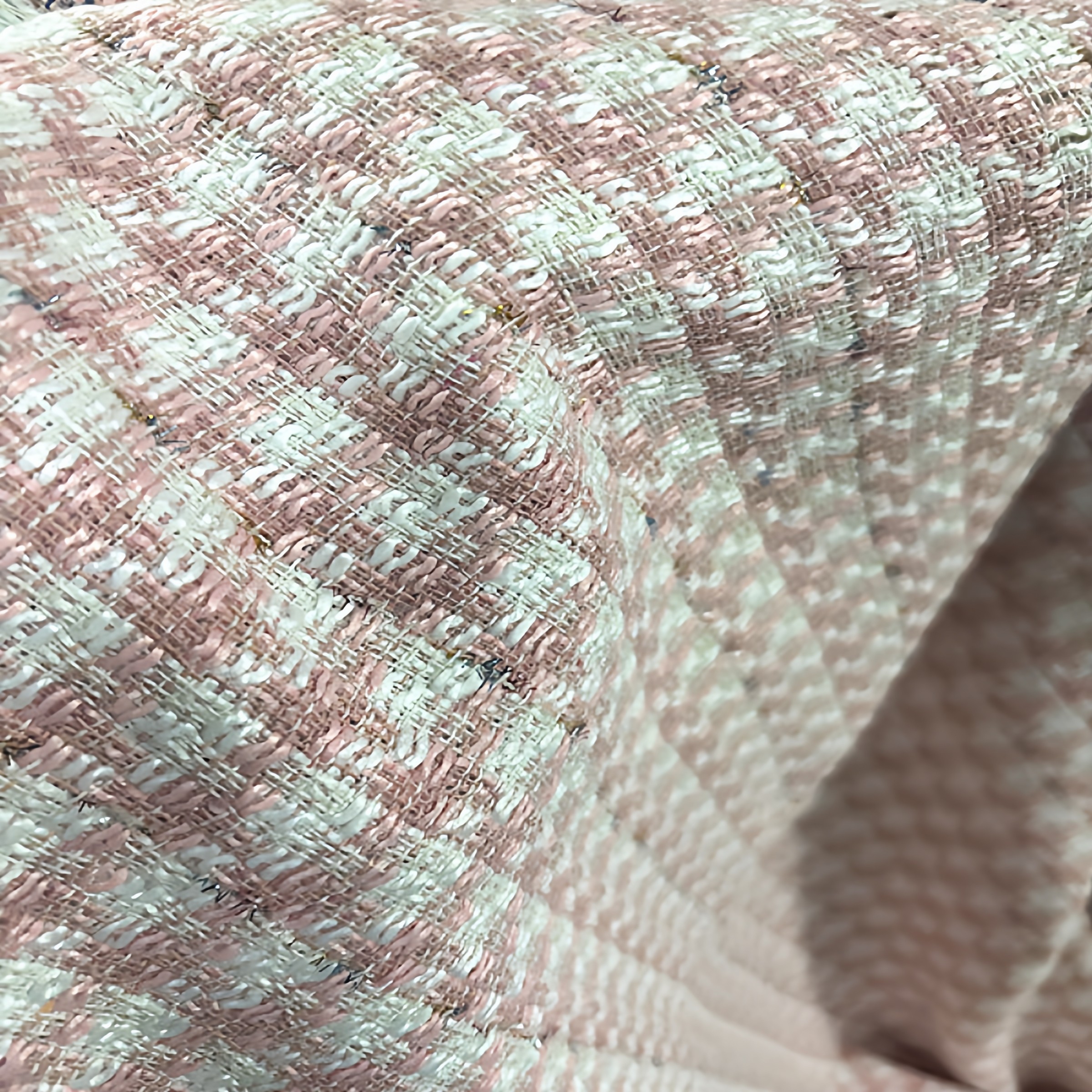 高级私人订制服装面料贵妇粉色编织布外套套装面料法国直邮,服饰配件/皮带/帽子/围巾,布面料,淘宝优惠券,粉丝福利购,淘宝优惠卷