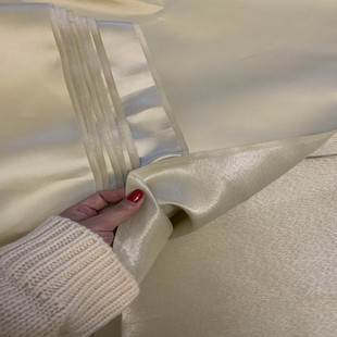 真丝韩国进口羊毛时装面料75姆米套装外套上衣面料布匹料香槟色