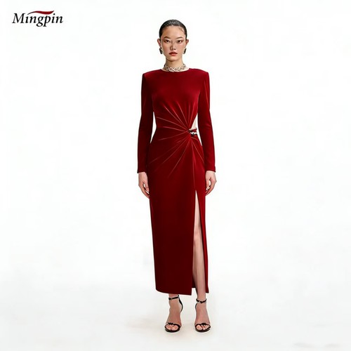 HaiNaYa2025新款时尚丝绒连衣裙