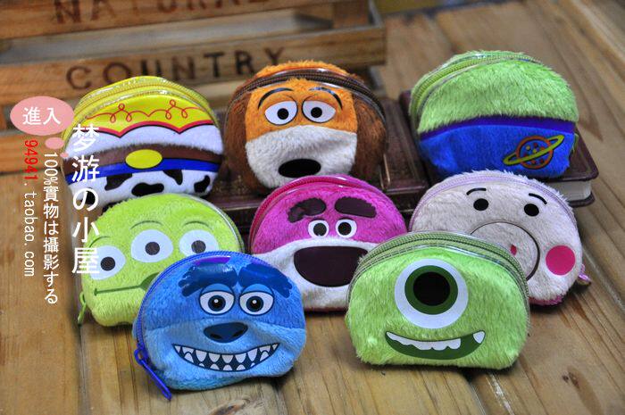 日单 迪*尼SEGA玩具总动员TOY3三眼怪 巴斯光年 迷你零钱包 0302