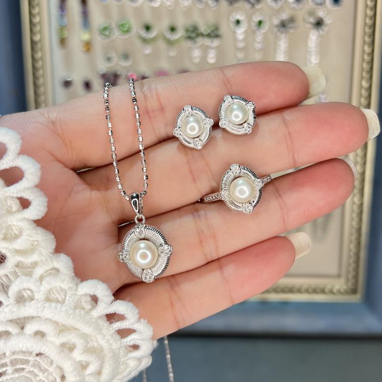 新款天然紫水晶吊坠项链