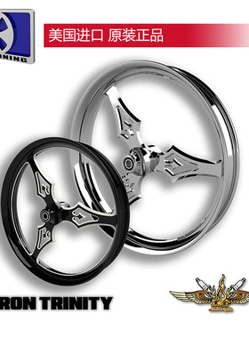 黑金定制 哈雷改装通用SMT锻造轮毂cnc一体切削16-32寸匪帮bagger
