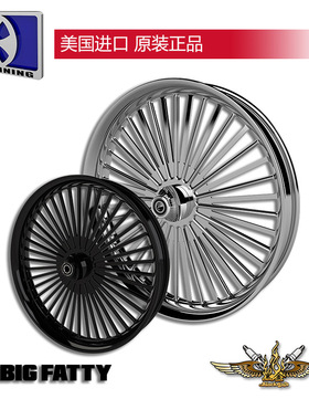 黑金定制 哈雷改装通用SMT锻造轮毂cnc一体切削16-32寸匪帮bagger