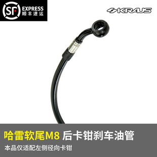 24软尾路威S ST肥霸街霸后卡钳刹车油管 黑金定制kraus哈雷改装