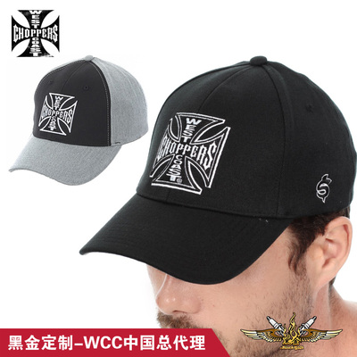 机车黑色鸭舌帽子定制