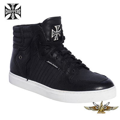 黑金定制 WEST COAST CHOPPERS美国哈雷机车男士高帮皮鞋休闲鞋子