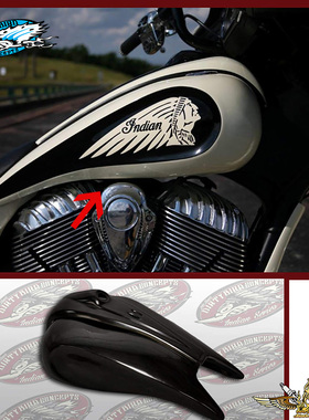 黑金定制印第安改装经典复古首领黑马美国脏鸟bagger加长油箱套件