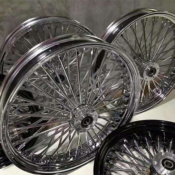 哈雷摩托粗辐条轮毂轮圈复古现货