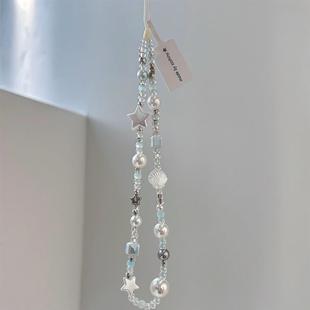 自制ins风海盐星星贝壳挂绳手工diy串珠ccd链条小清新相机挂饰女