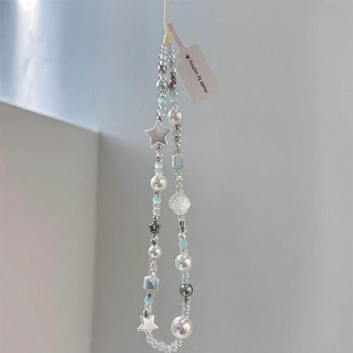 自制ins风海盐星星贝壳挂绳手工diy串珠ccd链条小清新相机挂饰女