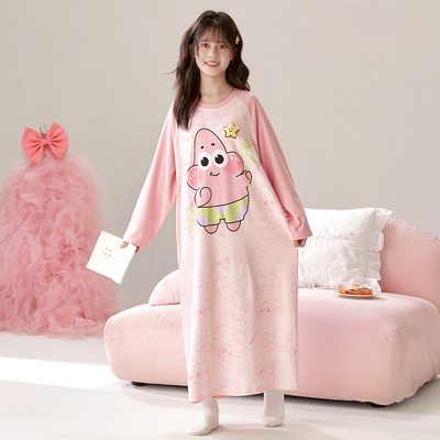 派大星睡裙儿童女孩春秋季长袖