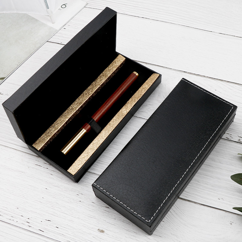 新品简约大气黑色商务收纳包装盒文具铅笔盒公司大学礼品定制批发