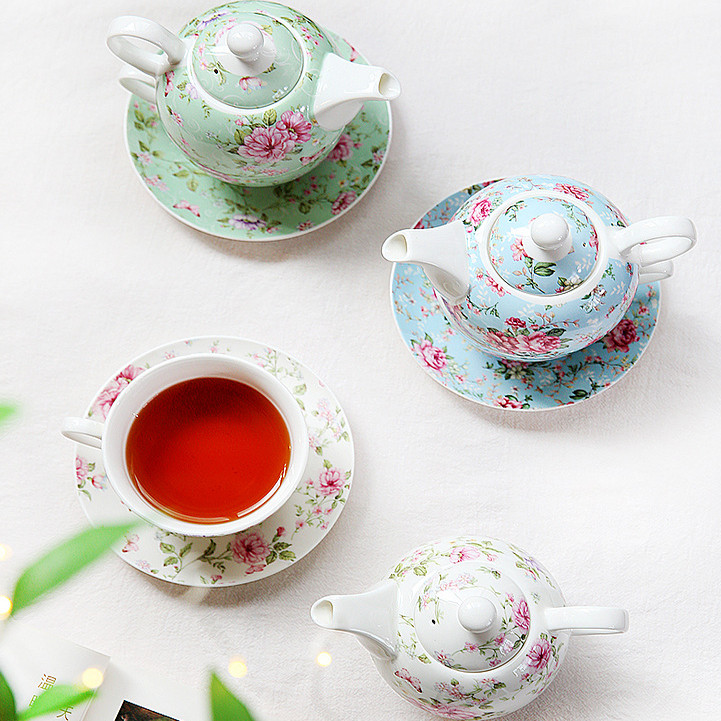 英式下午茶子母茶壶茶具单人一壶一杯欧式陶瓷花茶壶茶杯套装
