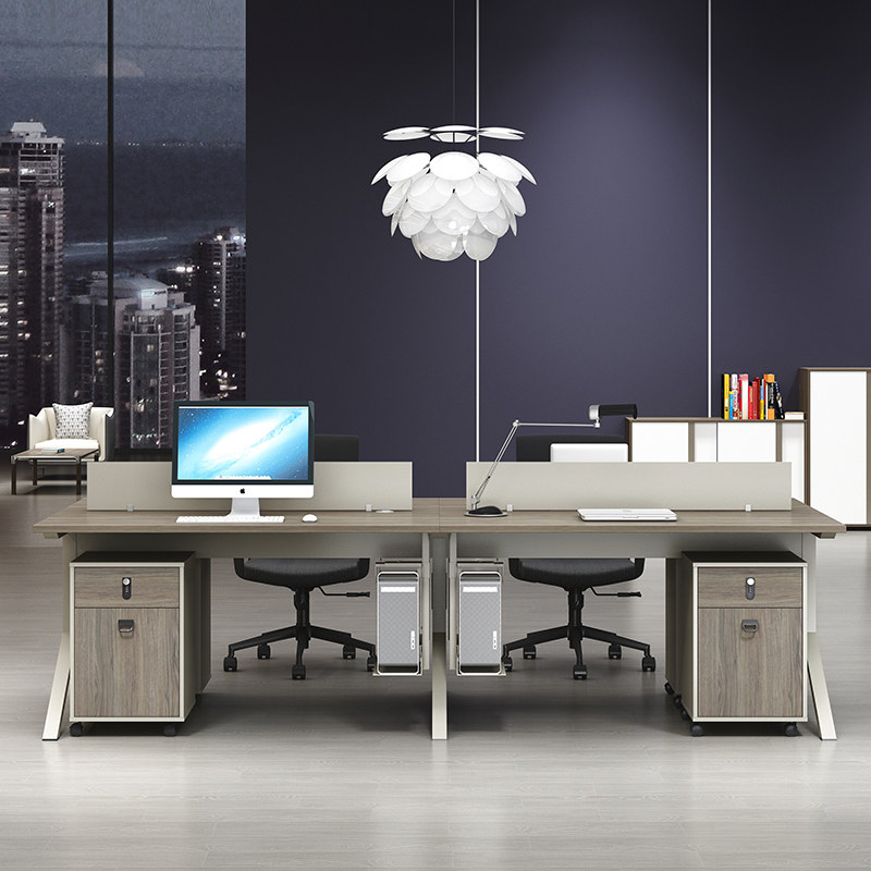 公司职员办公桌简约现代4人钢架员工位办工卡座办公家具桌椅组合,商业/办公家具,组合/屏风工作位,淘宝优惠券,粉丝福利购,淘宝优惠卷