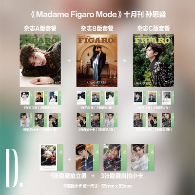 Madame Figaro Mode杂志2025年10月刊 孙恩盛封面 D版套装 期刊杂志