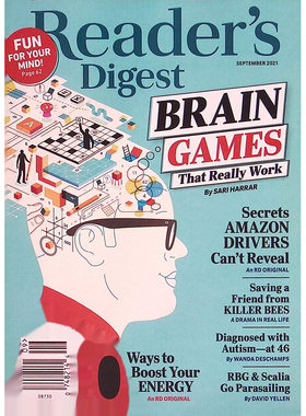 包邮 Reader's Digest读者文摘美国英文原版2020年12月/2021年1月合刊 1-7期 1月/2/3/4/5/6/7-8/9月合刊 期刊杂志