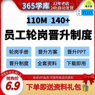 企业员工轮岗晋升制度 公司培养人才方案方法手册全套资料PPTword