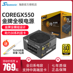 海韵CORE GX550 额定550W金牌全模组电源500W台式机静音电源550W