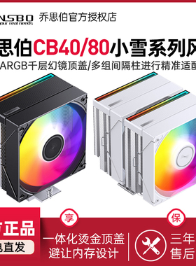 乔思伯CB40风冷散热器4铜管ARGB神光同步台式电脑PWM塔式CB80风冷