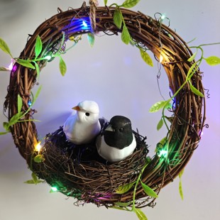 彩灯花环装饰墙上挂件墙壁壁挂客厅房间墙饰壁饰室内创意家居带