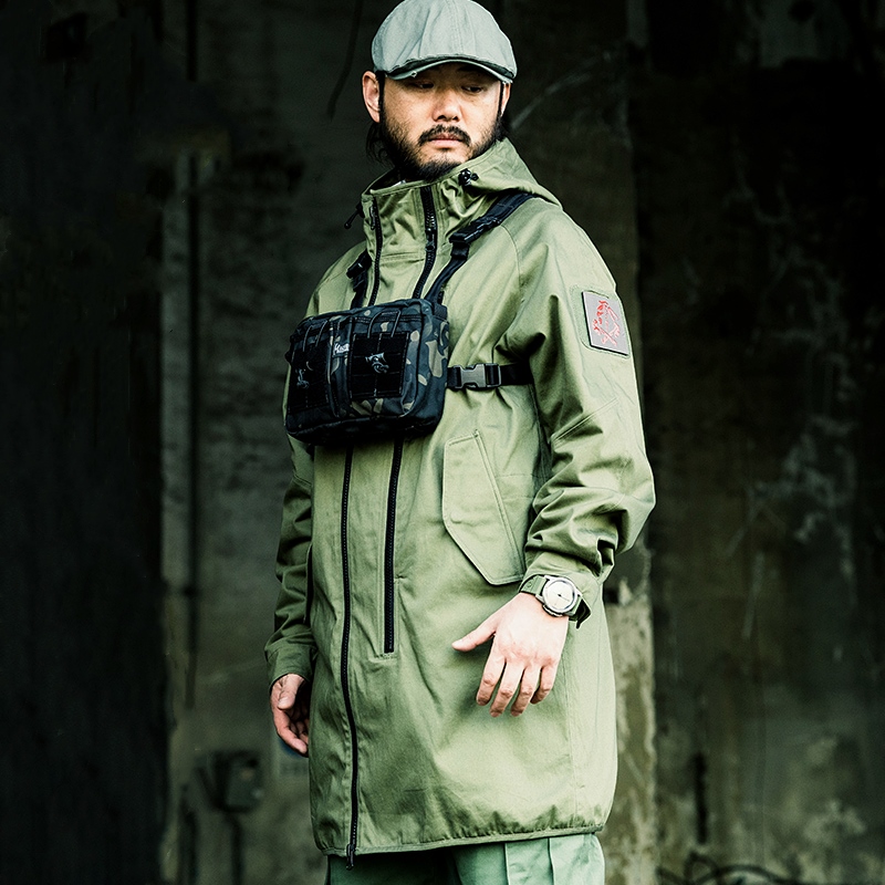 MagForce台马防风长款风衣外套男战袍时尚休闲户外潮牌大衣C1114