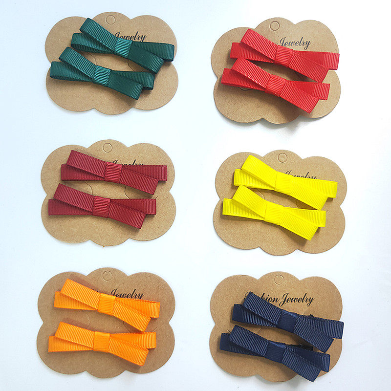 儿童纯色发饰品小女孩小发卡女童