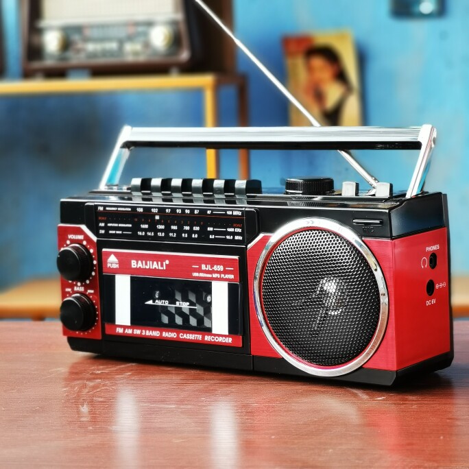 레트르한 다기능 테이프 플레이어 카셋트 플레이어 라디오 카드 카세트 레코더