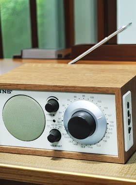 出日韩复古台式收音机老人调频中波短波充电蓝牙音箱插卡音响