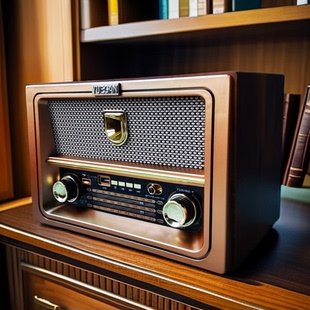 出欧美台式复古怀旧收音机调频中波短波蓝牙音箱插卡音响