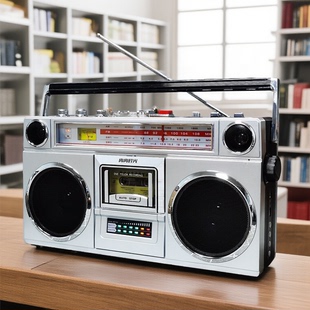 双声道立体声磁带机收录机卡带机录音机收音机蓝牙插卡充电4喇叭