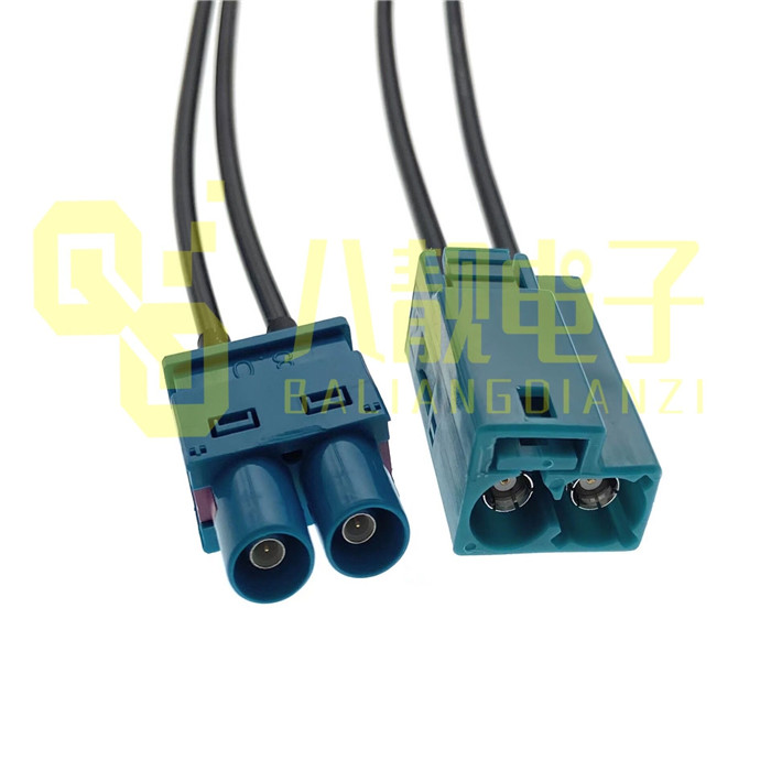 八靓RF射频线FAKRA双胞胎延长线